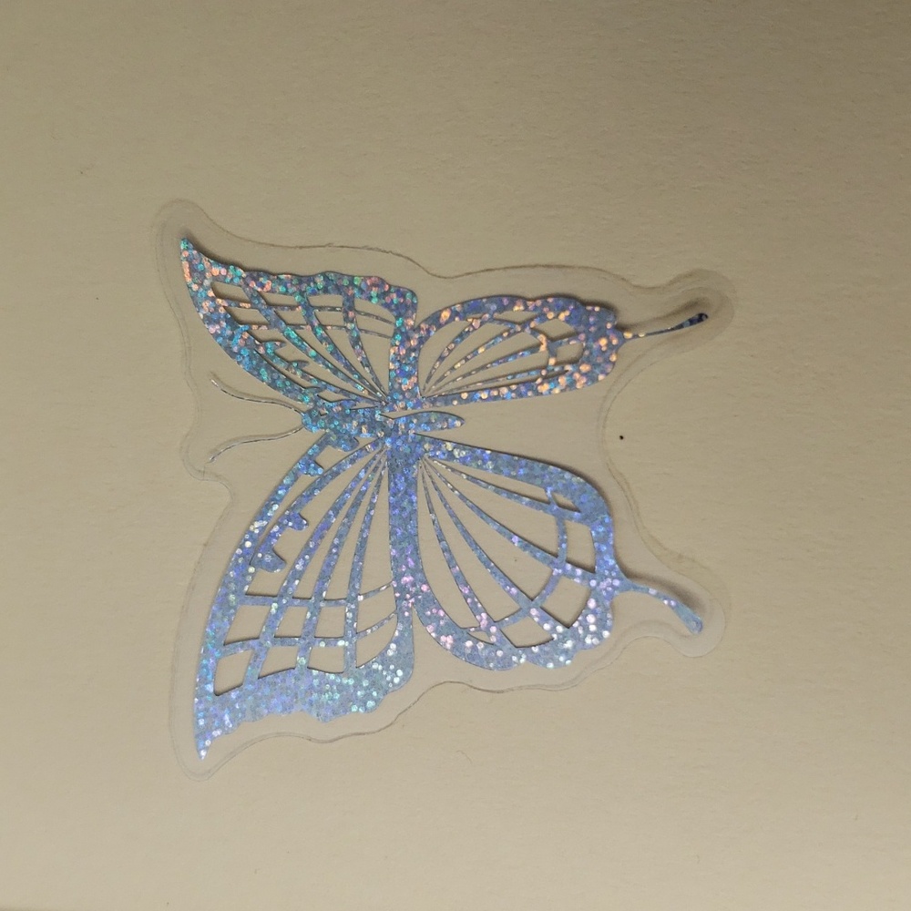 HOLOGRAPHIC NATURE Butterfly WATERPOOF Sticker Glitter